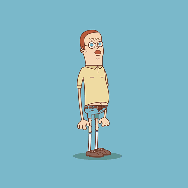 Middle Man Animation Character